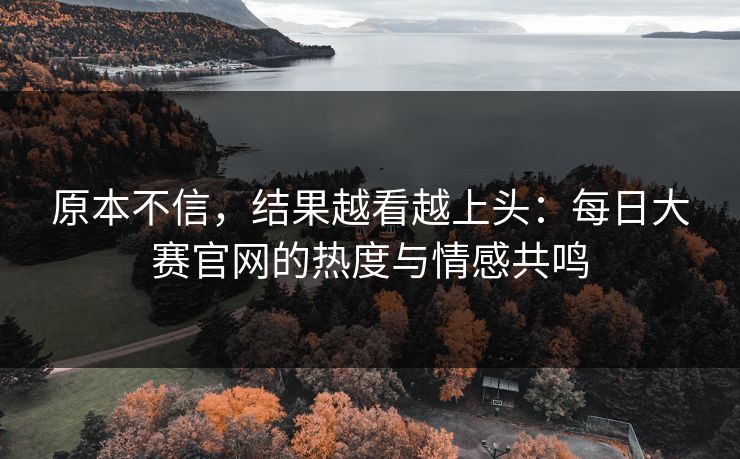 原本不信，结果越看越上头：每日大赛官网的热度与情感共鸣
